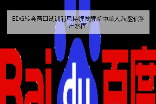 EDG转会窗口试训消息持续发酵新中单人选逐渐浮出水面